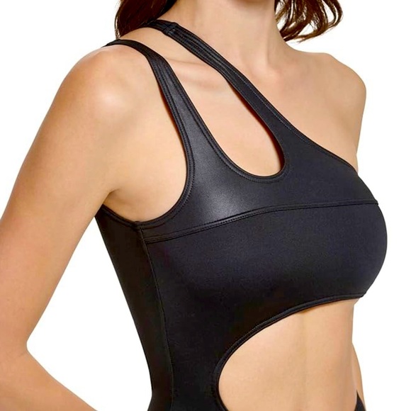 CALVIN KLEIN One-Piece Asymmetrical One-Shoulder Cutout Swimsuit--XL - Picture 3 of 16